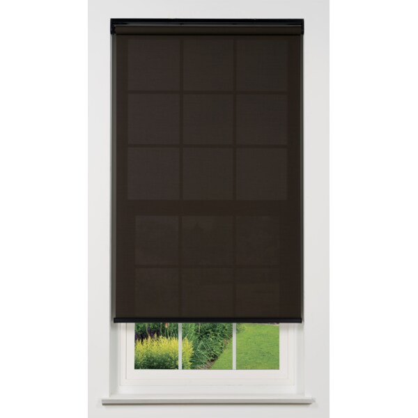 Linen Avenue Cordless 5% Solar Screen Standard Roller Shade, 24 1/4 W x 36 H, Shadow R2SS5SW2425B36